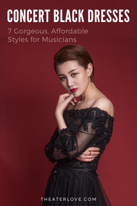 I LOVE these concert black dresses! They're such a classy way to dress for an orchestra or choir concert. #concertblack #dresses #choir #orchestra Concert Dresses Classical, Concert Black Dress Orchestra, Concert Dress Classical, Orchestra Concert Outfit Black Classy, Black Concert Dress Orchestra, Concert Black Outfit Choir, Symphony Outfit Orchestra, Orchestra Outfit Concert Classy, Orchestra Concert Outfit