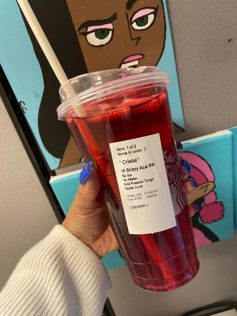 Starbucks Drinks With Apple Juice, Starbucks Apple Juice Drinks, Cherry Starbucks Drinks, Apple Juice Drinks, Best Non Alcoholic Drinks, Cherry Drink, Cold Starbucks Drinks, Starbucks Order, Starbucks Drinks Diy