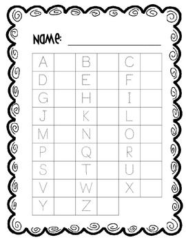 Handwriting Assessment for Capital and Lowercase Letters ~Freebie (2 pages) Letter Assessment, Pre-k Writing, Kindergarten Assessment, Preschool Assessment, Spatial Awareness, Alphabet Kindergarten, Free Handwriting, Alphabet Activities Preschool, Letter Activities