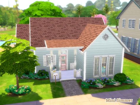 Mini Simmer's Rindle Rose Sims 4 Layout, Sims Lots, Sims 4 House, Gaming Ideas, Sims Houses, Just A Small Town Girl, Casas The Sims 4, Sims Building, Sims House Plans