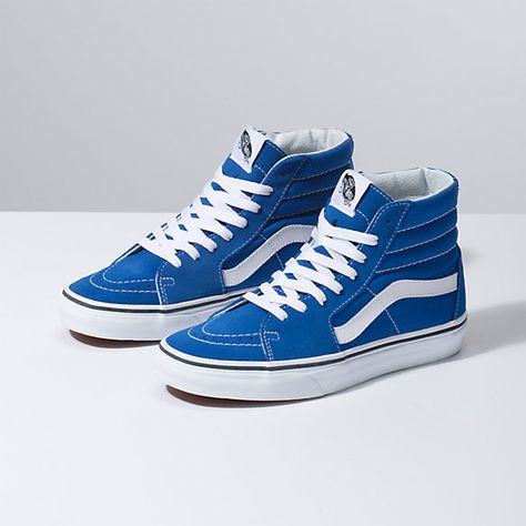 Sk8-Hi Tenis Vans, Vans Vans, Vans Store, Blue Vans, Lapis Blue, Hype Shoes, Shop Shoes, Womens Shoes High Heels, Sk8 Hi