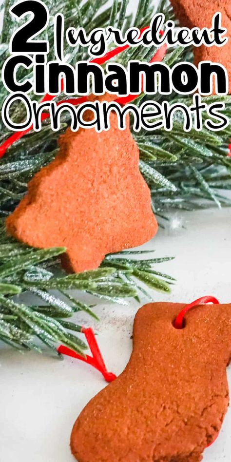 With a few simple ingredients, you can make these 2-ingredient cinnamon ornaments for a fun and easy holiday craft to do with the kids. This easy cinnamon ornament recipe is easy to make and a must add to your Christmas craft fun that you are doing with the kids. Cinnamon Ornament Recipe, Cinnamon Ornaments, Easy Holidays Crafts, Diy Christmas Tree Topper, Flocked Christmas Trees Decorated, Christmas Crafts For Adults, Christmas Homescreen, Christmas Crafts For Kids To Make, Kids Christmas Ornaments