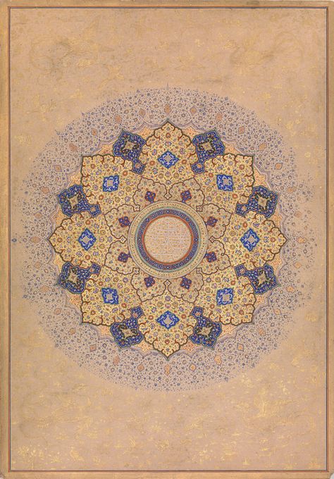 "Rosette Bearing the Names and Titles of Shah Jahan", Folio from the Shah Jahan Album | Work of Art | Heilbrunn Timeline of Art History | The Metropolitan Museum of Art Shah Jahan, Mughal Art Paintings, Indian Artwork, Mughal Architecture, Mughal Paintings, Clark Art, Museum Of Fine Arts, Miniature Painting, Metropolitan Museum Of Art