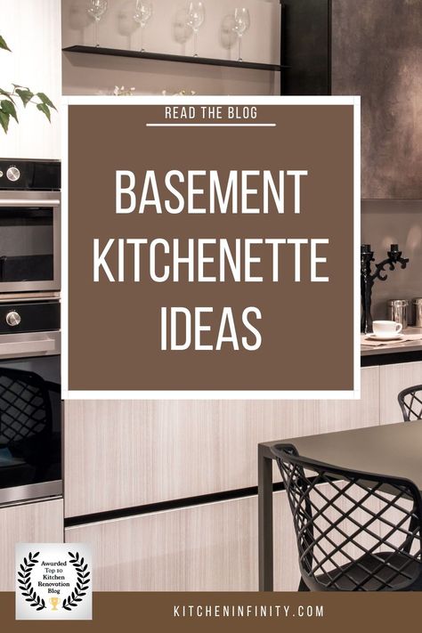 Kitchenettes Ideas Mini Kitchen, Basement Kitchenettes, Basement Kitchenette Ideas, Kitchenette Cabinets, Small Finished Basements, Small Basement Kitchen, Kitchenette Ideas, Kitchenette Design, Small Basement Apartments