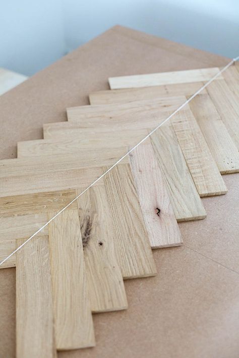 Easy Build DIY Parquet Table with Prettypeg Legs | Fall For DIY Easy Diy Table Top Ideas, Parquet Dining Table, Herringbone Table Top Diy, Parquet Furniture, Table Legs Ideas, Parquet Table, Wooden Table Diy, Dining Table Diy, Parquet Tiles