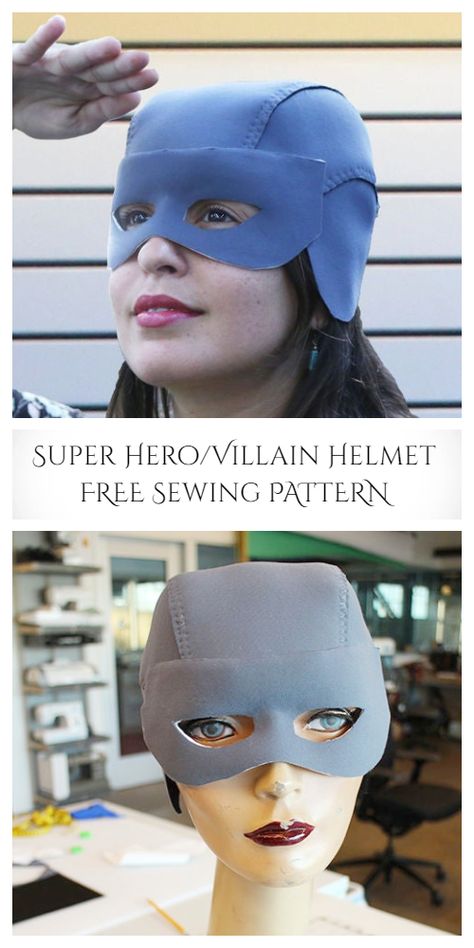 DIY Fabric Super Hero Helmet Free Sewing Pattern | Fabric Art DIY Superhero Helmet, Diy Superhero Costume, Fabric Art Diy, Hero Villain, Toddler Patterns, Fleece Hats, Superhero Masks, Hat Patterns To Sew, Fabric Sewing Patterns