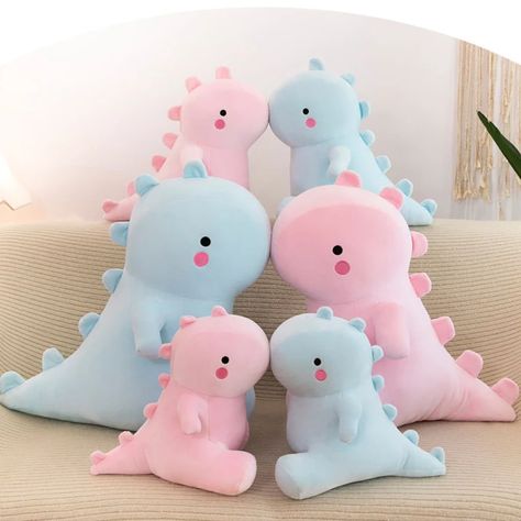 40~65cm Dinosaur Plush Toys Kawaii Soft Dinosaur Dolls Plush Pillow Pp Cotton Stuffed Blue Pink Dino Plushie For Baby Kids - Stuffed & Plush Animals - AliExpress Dino Plushies, Dinosaur Plush Toy, Dinosaur Plush, Dinosaur Gifts, Baby Dinosaurs, Teddy Bear Stuffed Animal, Comfort And Joy, Kids Pillows, Cute Dinosaur