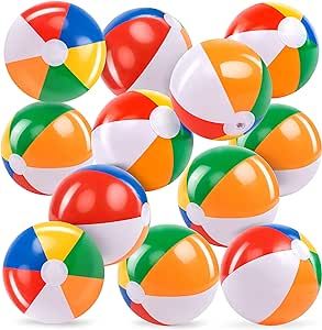 JOYIN Rainbow Beach Balls(12 Pack), 12'' Inflatable Swimming Pool Toys for Summer Water Games Kids Birthday Party Supplies Combo Set Include Inflatable Beach Balls Summer Water Games, Beach Ball Party, Inflatable Pool Toys, Playground Balls, Swimming Pool Toys, Water Games For Kids, Beach Balls, Rainbow Beach, Play Pool