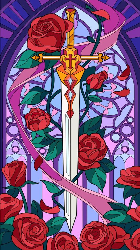 Dnd Stained Glass Art, Stained Glass Border, Stained Glass Tarot, Stained Glass Illustration, Catholic Church Stained Glass, Victorian Window, Snake Painting, Fantasy Logo, Stain Glass Window Art