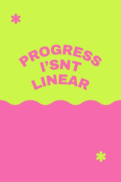 Progress isn't linear motivational poster! You can do anything :) #inspirational #positiveaffirmations Progress Isnt Linear, Inspirational Messages, Motivational Poster, You Can Do Anything, Quote Stickers, Motivational Posters, Inspirational Message, Inspirational Quote, Do Anything