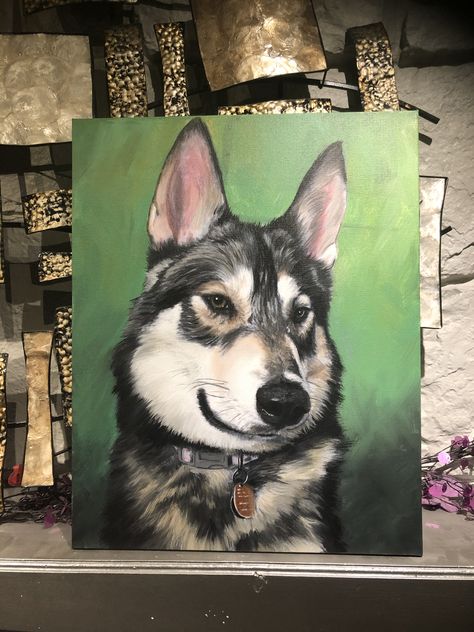 Husky Painting, Poverty Photography, Dogs Painting, Artsy Projects, Bird Paintings On Canvas, Dog Paintings, Drawing Challenge, Birds Painting, Hobbies And Crafts