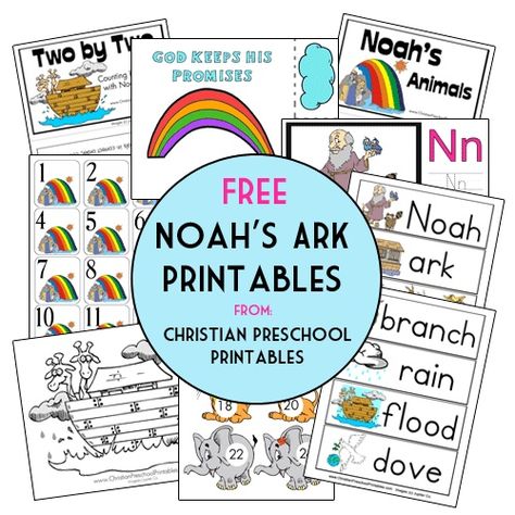 Free Noah's Ark Bible Printables, Bible Crafts and Resources | Free Homeschool Deals © The Flood Bible Crafts, Noahs Ark Preschool, Noahs Ark Craft, Ark Craft, Noah's Ark Bible, Noah Ark, Preschool Bible Lessons, Christian Preschool, Bible Teaching