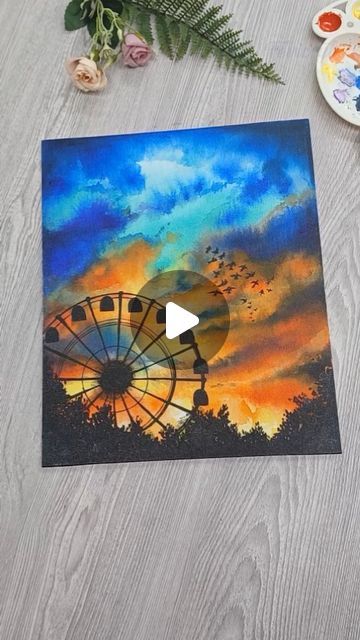 Blending Techniques, Instagram Add, Hobby Ideas, Peacock Painting, Acrylic Colours, The Beauty Of Nature, Evening Sky, Acrylic Colors, Blending