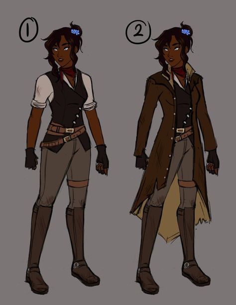 Dnd Outfits Inspiration Ranger, Rogue Outfit Design, D&d Character Outfits, Female Pirate Outfit Drawing, Dnd Outfit Design, Pirate Clothes Drawing, Steampunk Dnd Character, Pirate Outfit Female Drawing, Bard Outfit Female