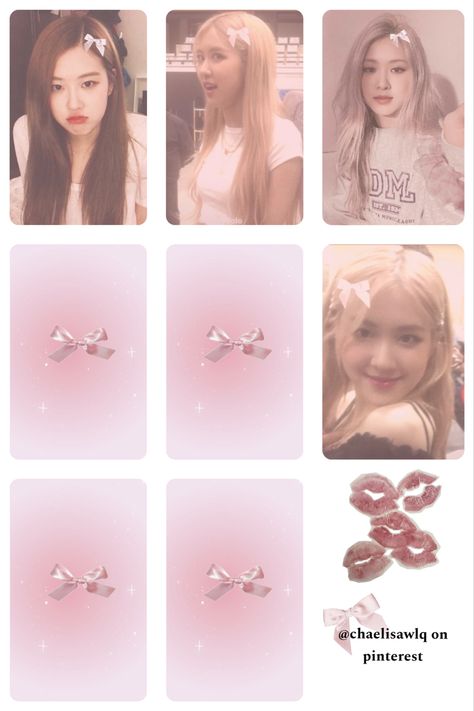 Rose photocard template Rose Blackpink Photocard, Blackpink Fotocard, Rose Photocard, Rose Pc, Rosé Chibi, Printable Photocards, Blackpink Photocards, Photocards Template, Rosé Core