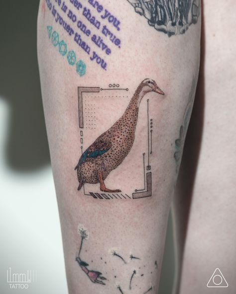 Runner Duck Tattoo, Creature Tattoo, Alive Tattoo, Duck Tattoos, Runner Ducks, Watership Down, Fine Line Tattoo, Moth Tattoo, Indian Tattoo