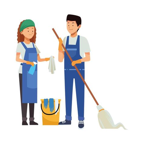 Service Illustration, Cleaning Service Flyer, Mop And Bucket, Residential Cleaning Services, Ac Repair Services, Residential Cleaning, Ac Repair, Professional Cleaners, House Cleaning