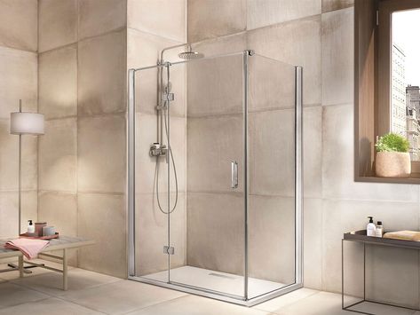 Posh Domaine MKII Polymarble Right Hand Shower Base & Semi Frameless Pivot Shower Screen 1200x900 Front & Return Chrome Semi Frameless Shower, Frameless Shower Screen, Steel Channel, Bathroom Plans, Shower Base, Frameless Shower, Bathroom Floor Tiles, Shower Screen, Shower Systems