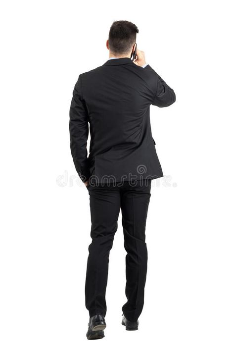 Young business man talking on the phone walking away rear view. Full body length , #AFFILIATE, #walking, #phone, #view, #rear, #business #ad Roaring 20s Men, Frankenstein Pictures, 20s Men, White Studio Background, Person Walking, Talking On The Phone, On The Phone, Male Poses, Dark Photography