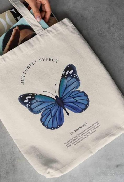 Diy Bag Painting, Tote Bag Design Ideas, Bag Design Ideas, Decorated Tote Bags, Creative Tote Bag, Diy Tote Bag Design, Butterfly Tote Bag, Handpainted Tote Bags, Pretty Tote Bags