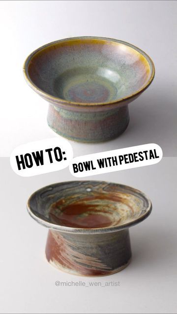 Pedestal Bowl Ceramic, Floating Bowls, Clay Vases, Pottery Videos, Wheel Throwing, Pedestal Bowl, Wheel Thrown Pottery, Clay Vase, Ceramic Studio