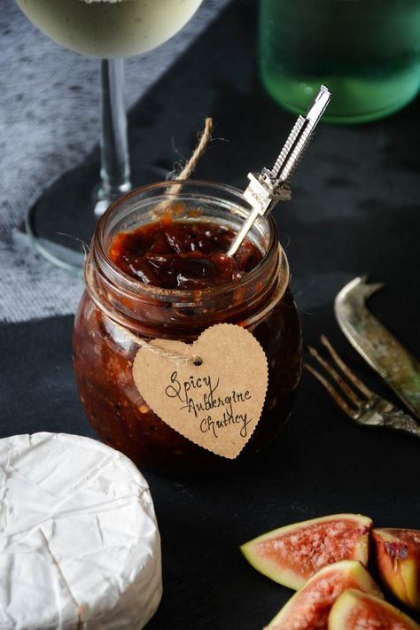 Spicy Aubergine Chutney Aubergine Chutney, Eggplant Relish, Sweet N Spicy, Lamb Roast, Eggplant Recipes, Chutney Recipes, Jams & Jellies, Jam Recipes, Canning Recipes