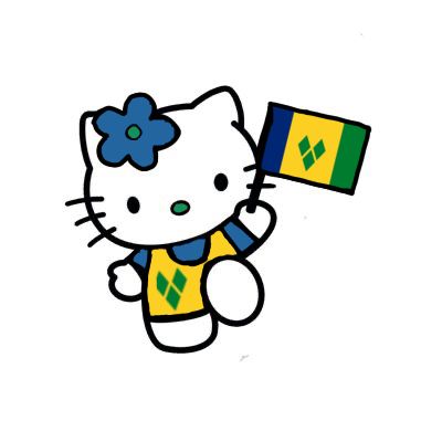 St Vincent Flag, St Vincent And The Grenadines, 2023 School, Funny Stick Figures, Saint Vincent And The Grenadines, Caribbean Cuisine, Australia Flag, Kitty Art, Hello Kitty Art