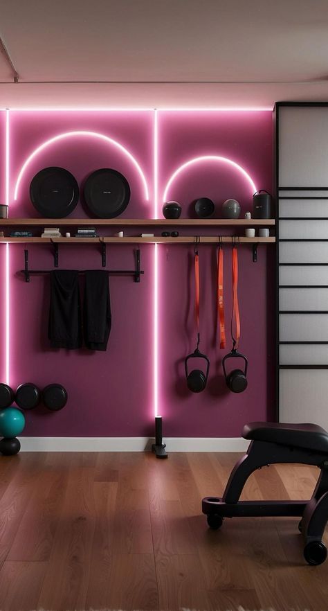 #HomeFitnessHacks Explore innovative ways to create a mini gym at home. Optimize your space and discover equipment essentials for a convenient workout setup #gym #gymlife #gymshark #homevibesdecor #hashtagbawa #DecorInspiration #Creating #Ideas #HomeInspiration #Your #Compact #Workout #Gym #Home #InteriorDesign #HouseGoals #Mini #Own #DecorTips #for #Spaces #HomeDecor Gym At Home Ideas, Mini Gym At Home, Gymnasium Architecture, Mini Gym At Home Ideas, Mini Home Gym, Home Gym Ideas, Dream Home Gym, Mini Gym, Gym Setup