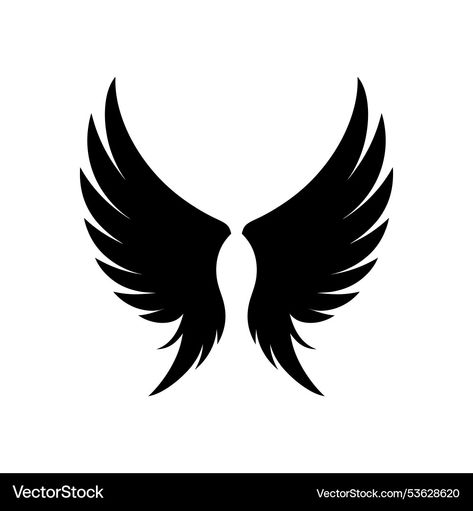 Angel Wings Silhouette, Angel Wing Silhouette, Wings Silhouette, Wing Vector, Angel Vector, Black Angel Wings, Black Angel, Angel Wings, High Res