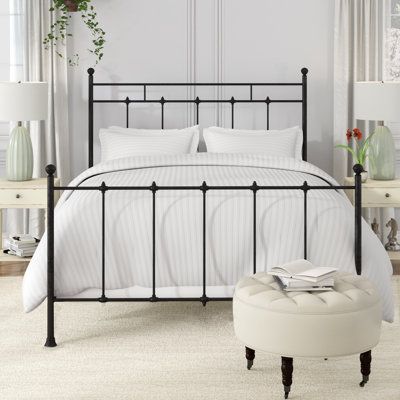 Dc Living, Iron Beds, Steel Bed Frame, Traditional Aesthetic, Steel Bed, Queen Panel Beds, Four Poster Bed, Upholstered Panel Bed, Farmhouse Bedding