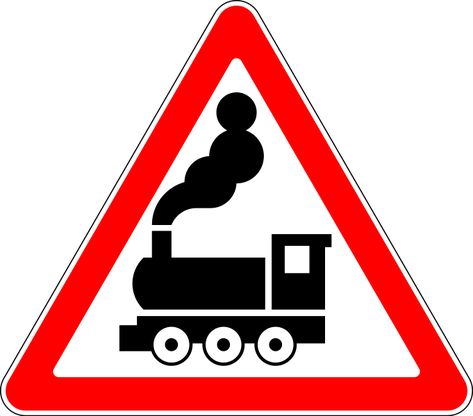 File:RU road sign 1.2.svg - Wikimedia Commons All Traffic Signs, Train Birthday Theme, Thomas Train Birthday, Railroad Crossing, Fall Rock, Animal Cutouts, Traffic Sign, Train Birthday, Traffic Signs