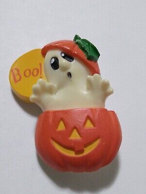 Vintage Halloween Toys, Ghost In Pumpkin, Halloween Brooch, Pumpkin Boo, Vintage Halloween Art, Cozy Halloween, Ghost Candles, Fall Mood Board, Fall Mood