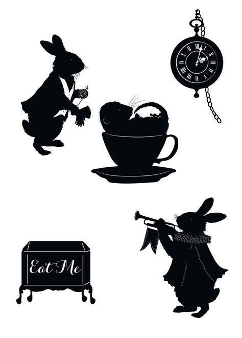 It’s been an ambition of mine to illustrate Alice for a very long time. To celebrate 150 years of Lewis Carroll’s Alice's Adventures in Wonderland I decided that I would finally tackle this classic ta... Alice In Wonderland Silhouette, 3d Templates, Alice In Wonderland Drawings, Alice's Adventures In Wonderland, Silhouette Tattoos, Image Svg, Illustration Portfolio, Silhouette Illustration, Alice In Wonderland Party