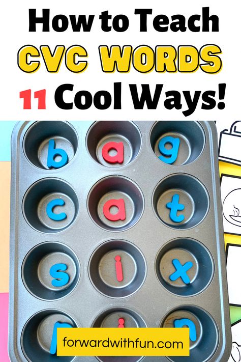 Lesson plan ideas for teaching kindergartenwrs to read and decode Cvc words through blending sounds. Cvc words are fun with these hands-on games, my fave is 9! Hands On Vowel Activities, How To Teach Blending Cvc Words, Introducing Cvc Words, Kindergarten Cvc Activities Free, Decoding Cvc Words Kindergarten, Decoding Cvc Words, Hands On Cvc Word Activities, Teaching Blending Kindergarten, Sounding Out Words Kindergarten