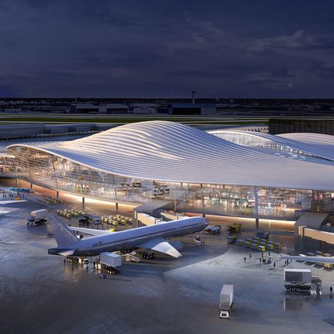 Ohare Airport, O'hare International Airport, Chicago Airport, Airport Terminal, Airport Parking, Airport Design, Foster Partners, Airports Terminal, O Hare