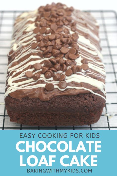 Chocolate Loaf Cake Easy, Loaf Tin Recipes, Chocolate Loaf Cake Recipe, Easy Baking For Kids, Classic Meals, Layered Chocolate Cake, Chocolate Traybake, Traybake Cake, National Chocolate Cake Day