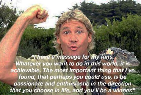 Steve Irwin  #stevejobs #stevejobsquotes #kurttasche Captain Haddock, Irwin Family, Crocodile Hunter, Steve Irwin, Marine Biology, Faith In Humanity, Video Clips, Best Photos, Beautiful Words