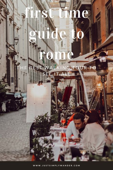 First time guide to Rome | The best walking tour to see it all #rome #italy #simplywander Rome Travel Guide, Day Trips From Rome, Rome Tours, Authentic Beauty, Italian Vacation, Italy Rome, Mediterranean Cruise, Italy Travel Guide, Southern Europe