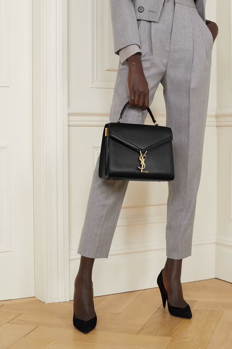 Ysl Cassandra, Saint Laurent Pants, Saint Laurent Blazer, Saint Laurent Pumps, Saint Laurent Shirt, Black Office, Bag Obsession, Handbag Heaven, Saint Laurent Bag