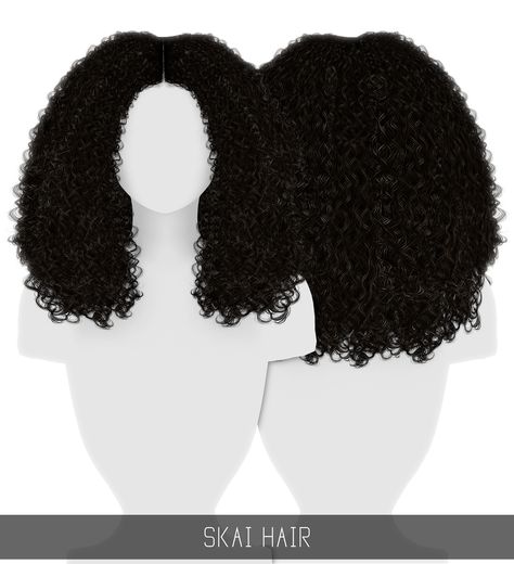 SKAI HAIR (PATREON) Sims 4 Afro Hair, Sims 4 Curly Hair, Lotes The Sims 4, The Sims 4 Cabelos, Sims 4 Cc Eyes, Die Sims 4, Sims 4 Traits, Sims 4 Black Hair, The Sims 4 Skin