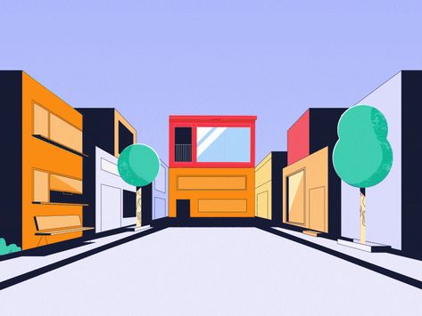 Building Scenes by Jagthund on Dribbble Flat Building Illustration, Building Motion Graphics, Buildings Animation, Construction Animation, Building Animation, Building Illustration, Bullet Journal Diy, Scene Art, Motion Graphics Design