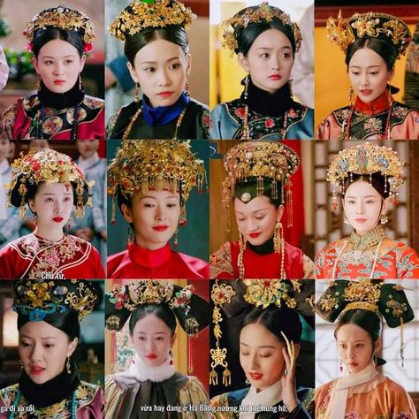 Chinese Dynasty Fashion, Ancient Chinese Hairstyles, Drama Clothes, Qing Dynasty Clothing, Asian Style Art, Chinese Emperor, Ruyi's Royal Love In The Palace, Ancient Chinese Dress, Chinese Hair Accessories