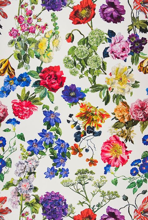 Botanisk Illustration, Tricia Guild, Digital Flower, Design Textile, Deco Floral, Vintage Diy, Digital Print Fabric, Hand Painted Flowers, Bunch Of Flowers