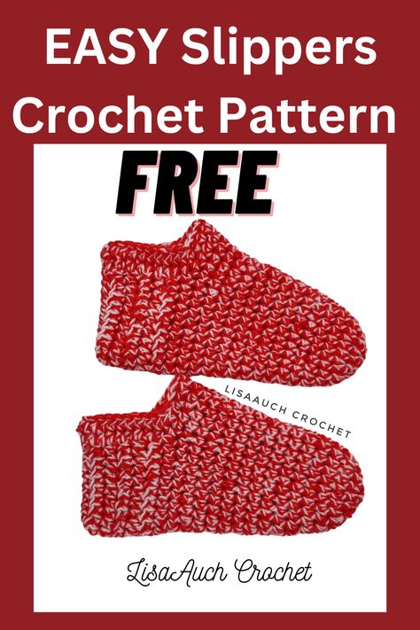 FREE FOOTIES crochet slipper pattern that is easy and a super-fast crochet project. These slippers are a great crochet gift for everyone. Slippers Crochet Pattern Free, Crochet Slippers Pattern, Slippers Crochet Pattern, Easy Crochet Slippers, Crochet Pattern Tutorial, Crochet Newborn Hat, Crochet Slipper, Fast Crochet, Crochet Butterfly Pattern