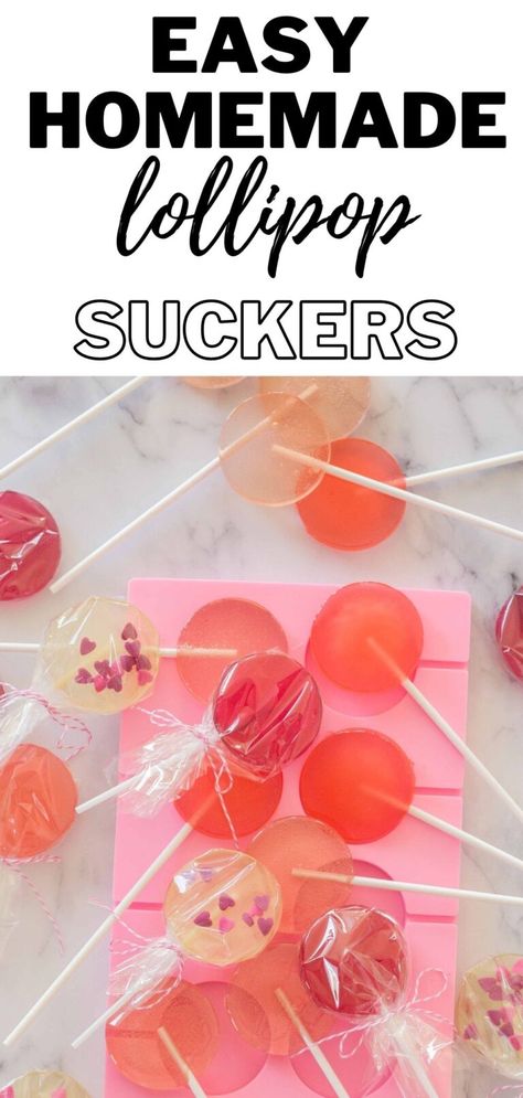 Easy Home Made Suckers, How To Make Suckers Homemade Lollipops, How To Make A Lollipop, Candy Making Recipes At Home, Sucker Recipe Homemade Lollipops, Homemade Suckers Lollipops, Home Made Lollipops, Lolipop Recipes Easy, Homemade Suckers Recipes