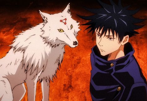 Jujutsu Kaisen Divine Dogs, Demon Dog, Megumi Fushiguro, Anime Shadow, Old Anime, Big Art, Anime Screenshots, Anime Tattoos, Dog Tattoos