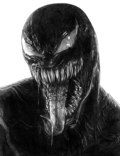 We Are Venom by SoulStryder210 on DeviantArt Venom Black And White, We Are Venom, Marvel Art Drawings, Pencil Sketch Portrait, Old Man Portrait, Venom Art, Spiderman Drawing, Realistic Pencil Drawings, Marvel Drawings