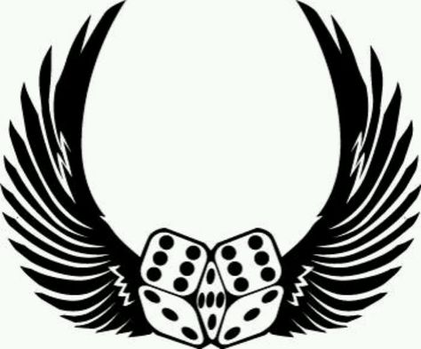 Winged dice Dice Tattoo, Bull Tattoos, Door Sticker, Matching Tattoo, Wings Tattoo, Wall Door, No Background, Matching Tattoos, Window Wall