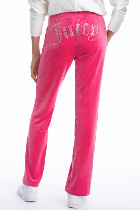 Classic Velour Tracksuit Bottom Juicy Tracksuit, Juicy Couture Pants, Velour Tracksuit, Free Love, Velour Pants, Wide Leg Sweatpants, Velour Fabric, One Clothing, Iconic Women