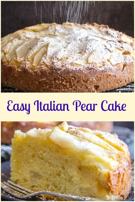 Fruit Truck, Pear Recipes Easy, Pear Cake Recipes, Pear Dessert Recipes, Pear Dessert, Postre Keto, Pear Cake, Italian Cake, Italian Dessert